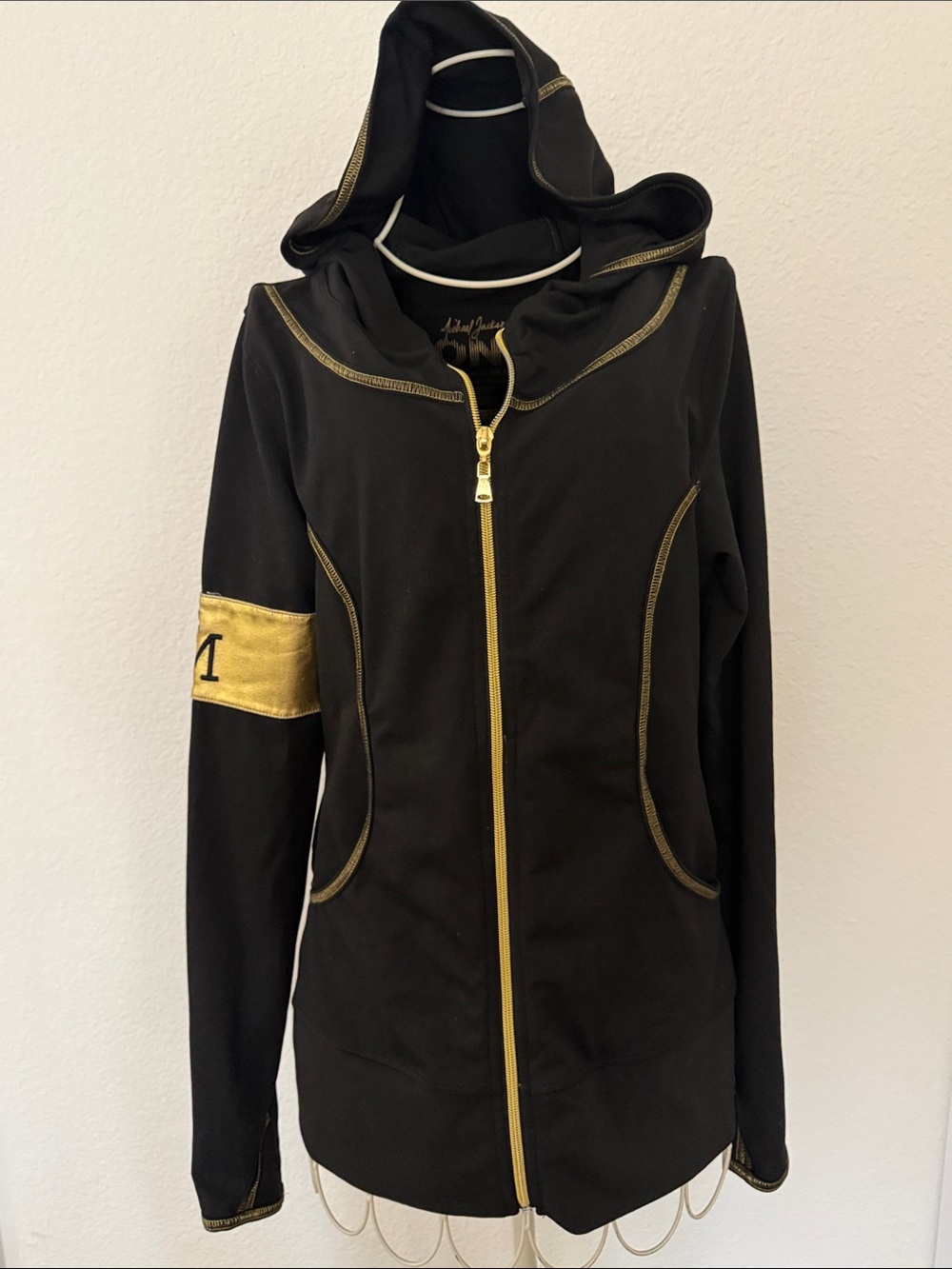 Michael Jackson One Cirque de Soleil Black Hoodie with Gold Trim and Zip XS/TP